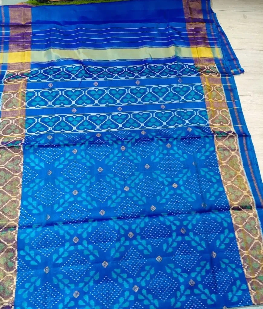 Blue & Sovereign Navratan Patola Saree