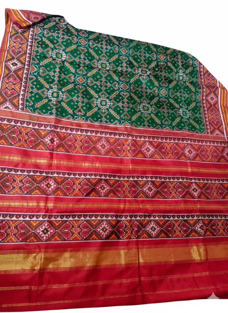 Handcrafted Single Ikat Patan Patola Saree
